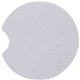aerial view a white full color foam auto cup holder coaster, image 1 of 2