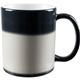 aerial view a black 11 oz mystique(r) full color stoneware mug, image 1 of 2