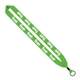 aerial view a lime green 1 cotton lanyard with metal crimp metal split - ring, image 1 of 2