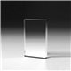 aerial view a clear rectangular acrylic paperweight - 5 x 7 x 3/4, image 1 of 2