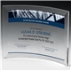 aerial view a acrylic curved standing award, image 1 of 3