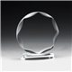 aerial view a acrylic round scalloped award, image 1 of 2