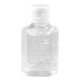 aerial view a clear sanpal l 2.0 oz hand sanitizer antibacterial gel in flip top squeeze bottle (spot color print), image 1 of 10