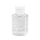 aerial view a clear 1.0 oz compact hand sanitizer antibacterial gel in flip - top squeeze bottle, image 1 of 5