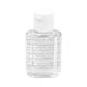 aerial view a clear sanpal 1.0 oz compact hand sanitizer antibacterial gel in flip - top squeeze bottle, image 1 of 7
