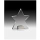 aerial view a clear acrylic star with chrome base, image 1 of 2
