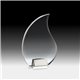 aerial view a acrylic flame award w / chrome base, image 1 of 3