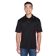 aerial view a black/ red ultraclub - mens cool dry sport two - tone polo, image 1 of 7