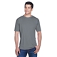 aerial view a charcoal ultraclub - mens cool dry sport performance interlock t - shirt, image 1 of 7