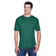 aerial view a forest green ultraclub - mens cool dry sport performance interlock t - shirt, image 1 of 7