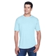 aerial view a ice blue ultraclub - mens cool dry sport performance interlock t - shirt, image 1 of 7