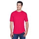 aerial view a red ultraclub - mens cool dry sport performance interlock t - shirt, image 1 of 7