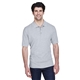 aerial view a heather grey ultraclub - mens classic piqu polo, image 1 of 7