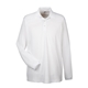 aerial view a white ultraclub - mens cool dry long sleeve meshpiqu polo, image 1 of 4