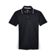 aerial view a black/ stone ultraclub - womens cool dry sport two - tone polo, image 1 of 6