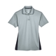 aerial view a grey/ black ultraclub - womens cool dry sport two - tone polo, image 1 of 6