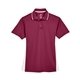 aerial view a maroon/ white ultraclub ladies cool dry sport two - tone polo, image 1 of 7