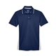 aerial view a navy/ white ultraclub - womens cool dry sport two - tone polo, image 1 of 6