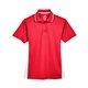aerial view a red/ white ultraclub ladies cool dry sport two - tone polo, image 1 of 7