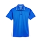 aerial view a royal/ white ultraclub - womens cool dry sport two - tone polo, image 1 of 6