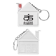 aerial view a white house shaped tape measure key chain, image 1 of 2