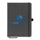 a black carson 5.8 x 8.3 recycled pu leather notebook - colorjet