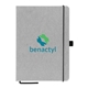 a light gray 4274 c carson 5.8 x 8.3 recycled pu leather notebook - colorjet
