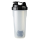 aerial view a translucent clear bottle & black lid 24 oz shake - it(tm) mix and shake bottle, image 1 of 5
