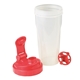 aerial view a translucent clear bottle & red lid 24 oz shake - it(tm) mix and shake bottle, image 1 of 4