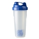 aerial view a translucent clear bottle & blue lid 24 oz shake - it(tm) mix and shake bottle, image 1 of 5