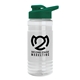 a clear bottle & dark green lid groove tritan(r) bottle with drink - thru lid - 20 oz