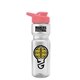 a clear bottle & salmon lid champion - 28 oz transparent bottle with drink thru lid