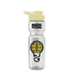 a clear bottle & pastel yellow lid champion - 28 oz transparent bottle with drink thru lid