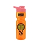 a orange bottle & salmon lid champion - 28 oz transparent bottle with drink thru lid