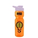 a orange bottle & lilac lid champion - 28 oz transparent bottle with drink thru lid