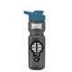 a smoke bottle & steel blue lid champion - 28 oz transparent bottle with drink thru lid