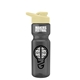 a smoke bottle & pastel yellow lid champion - 28 oz transparent bottle with drink thru lid