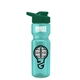 a teal bottle & dark green lid champion - 28 oz transparent bottle with drink thru lid