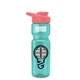 a teal bottle & salmon lid champion - 28 oz transparent bottle with drink thru lid