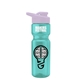 a teal bottle & lilac lid champion - 28 oz transparent bottle with drink thru lid