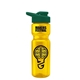a yellow bottle & dark green lid champion - 28 oz transparent bottle with drink thru lid