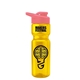 a yellow bottle & salmon lid champion - 28 oz transparent bottle with drink thru lid