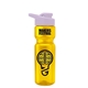 a yellow bottle & lilac lid champion - 28 oz transparent bottle with drink thru lid