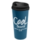 a black lid & steel blue cup the roadmaster - 20 oz travel tumbler with auto sip lid