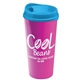a cyan lid & hot pink cup the roadmaster - 20 oz travel tumbler with auto sip lid
