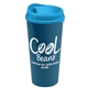 a cyan lid & steel blue cup the roadmaster - 20 oz travel tumbler with auto sip lid