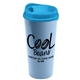 a cyan lid & slate blue cup the roadmaster - 20 oz travel tumbler with auto sip lid