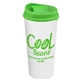 aerial view a lime green lid & white cup the roadmaster - 20 oz travel tumbler with auto sip lid, image 1 of 2