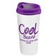 aerial view a violet lid & white cup the roadmaster - 20 oz travel tumbler with auto sip lid, image 1 of 2