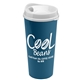 a white lid & steel blue cup the roadmaster - 20 oz travel tumbler with auto sip lid